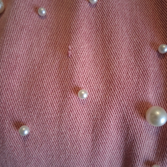 POL Pearl Jeans Pink Embellished Denim Statement High Rise Size Small - Picture 11 of 16
